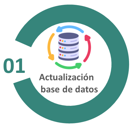 Imagen de referencia del proceso de actualización de base de datos